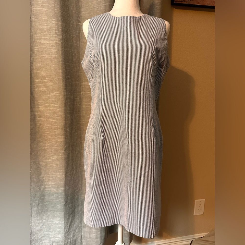Vintage - Tommy Hilfiger Blue Sheath Midi Dress Halter Neckline